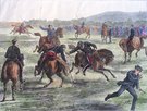 Officers Playing Polo (Hockey on Horseback) on Woolwich Common - - Image 1