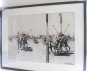 Pair of Charcoal Polo Drawings