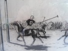 Pair of Charcoal Polo Drawings - Image 4